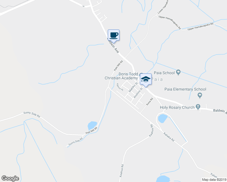map of restaurants, bars, coffee shops, grocery stores, and more near 502 Pili Loko Street in Paia