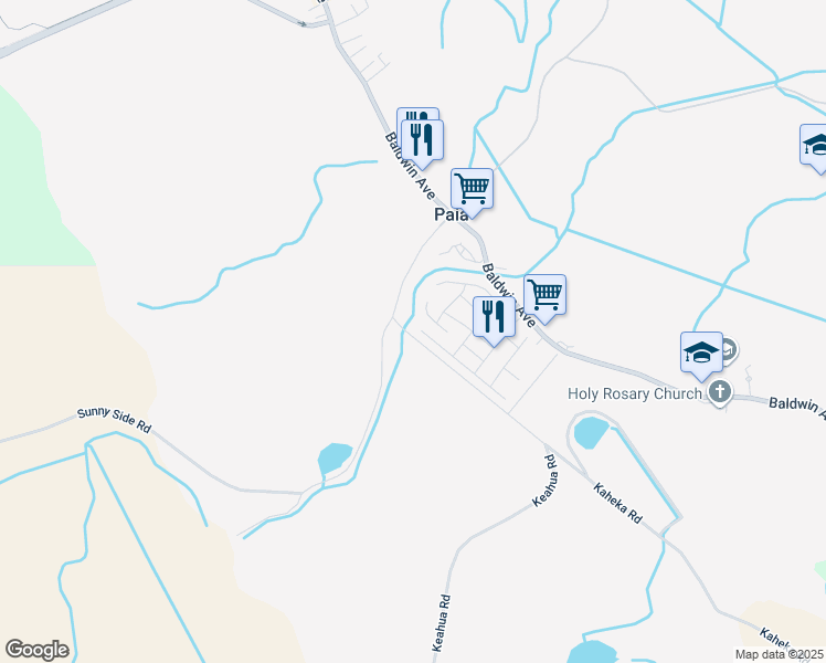 map of restaurants, bars, coffee shops, grocery stores, and more near 502 Pili Loko Street in Paia