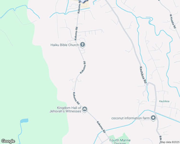 map of restaurants, bars, coffee shops, grocery stores, and more near 1240 Kokomo Road in Haiku-Pauwela