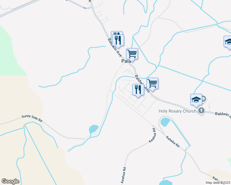 map of restaurants, bars, coffee shops, grocery stores, and more near 496 Pili Loko Street in Paia