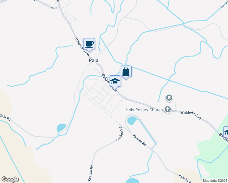 map of restaurants, bars, coffee shops, grocery stores, and more near 10 Palekana Street in Paia
