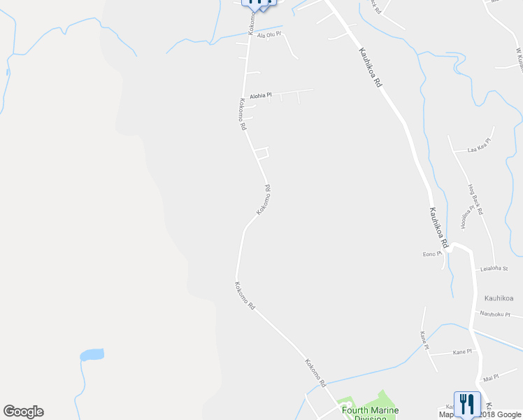 map of restaurants, bars, coffee shops, grocery stores, and more near Puuomalei Road in Haiku-Pauwela