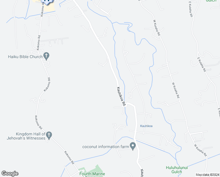 map of restaurants, bars, coffee shops, grocery stores, and more near 1330 Kauhikoa Road in Haiku-Pauwela