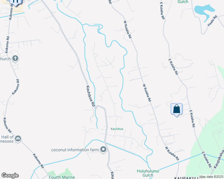 map of restaurants, bars, coffee shops, grocery stores, and more near 1419 Hog Back Road in Haiku-Pauwela