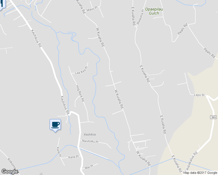 map of restaurants, bars, coffee shops, grocery stores, and more near 1220 West Kuiaha Road in Haiku-Pauwela