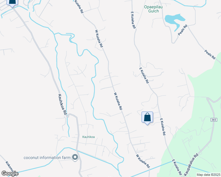 map of restaurants, bars, coffee shops, grocery stores, and more near 1220 West Kuiaha Road in Haiku-Pauwela