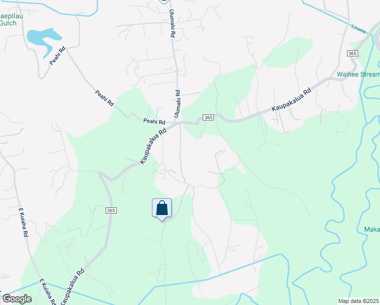 map of restaurants, bars, coffee shops, grocery stores, and more near 685 Upper Ulumalu Road in Maui County