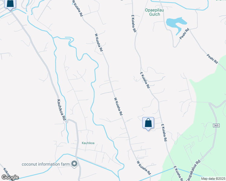 map of restaurants, bars, coffee shops, grocery stores, and more near 1209 West Kuiaha Road in Haiku-Pauwela