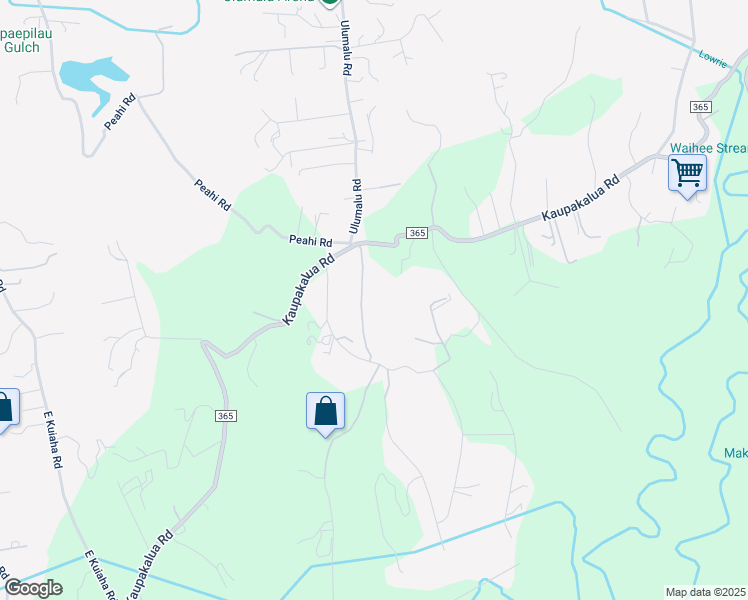 map of restaurants, bars, coffee shops, grocery stores, and more near 685 Upper Ulumalu Road in Maui County