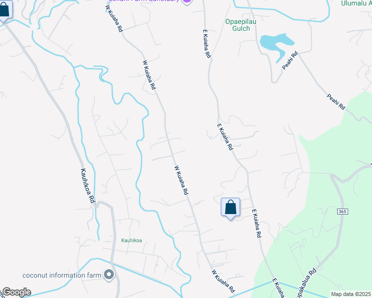 map of restaurants, bars, coffee shops, grocery stores, and more near 1205 West Kuiaha Road in Haiku-Pauwela