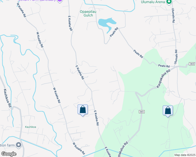 map of restaurants, bars, coffee shops, grocery stores, and more near 55 Oluolumau Place in Haiku-Pauwela