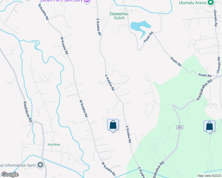map of restaurants, bars, coffee shops, grocery stores, and more near 690 East Kuiaha Road in Haiku-Pauwela