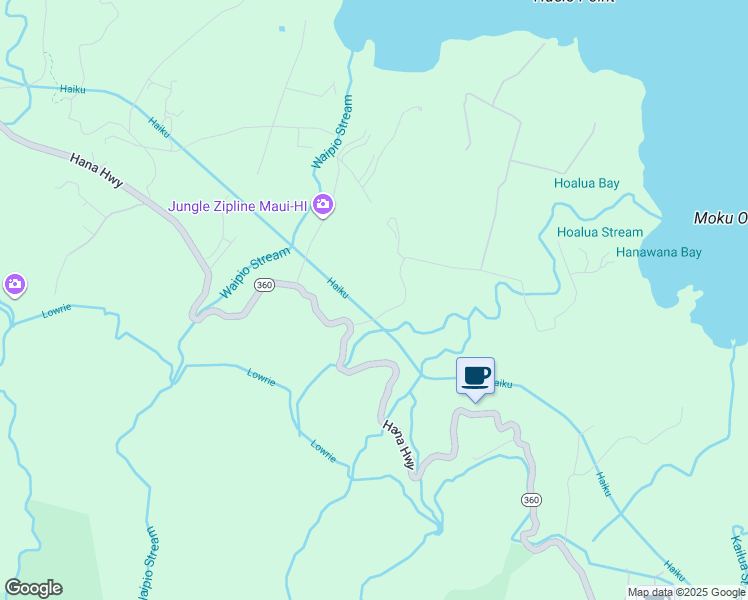 map of restaurants, bars, coffee shops, grocery stores, and more near 17 Door of Faith Road in Maui County