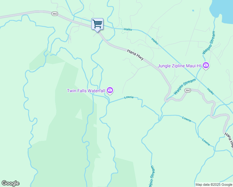 map of restaurants, bars, coffee shops, grocery stores, and more near 57 South Honokala Road in Maui County