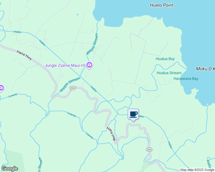 map of restaurants, bars, coffee shops, grocery stores, and more near 17 Door of Faith Road in Maui County