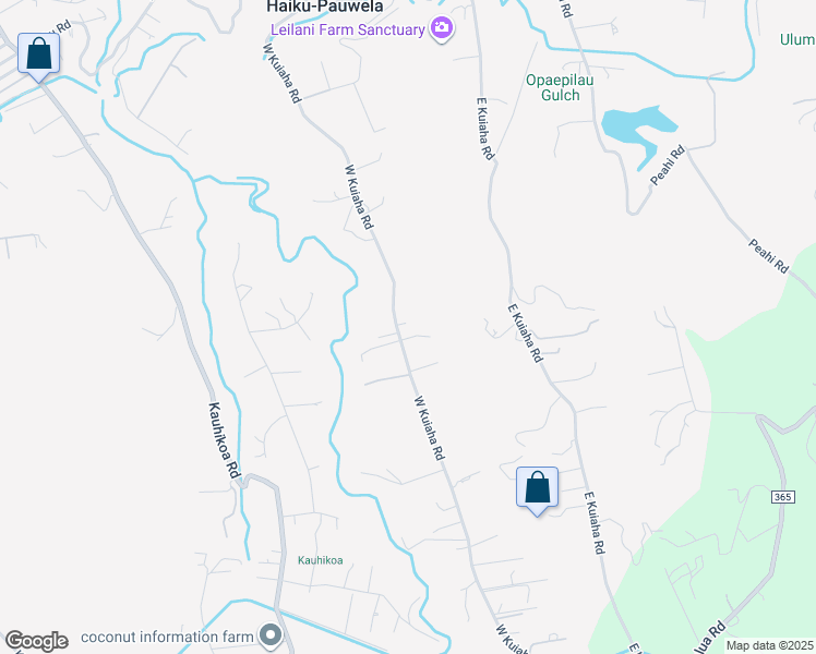 map of restaurants, bars, coffee shops, grocery stores, and more near 1145 West Kuiaha Road in Haiku-Pauwela