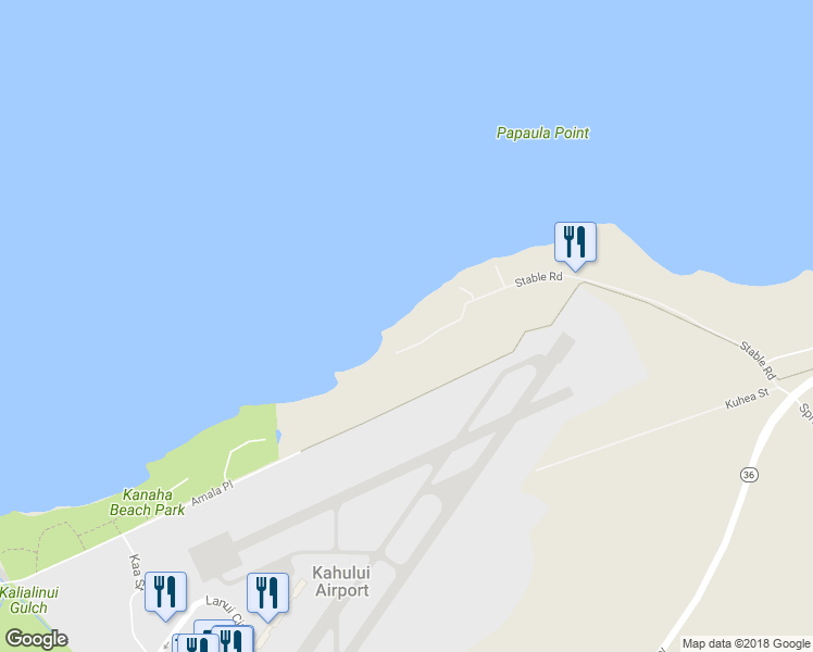 map of restaurants, bars, coffee shops, grocery stores, and more near 600 Stable Road in Paia