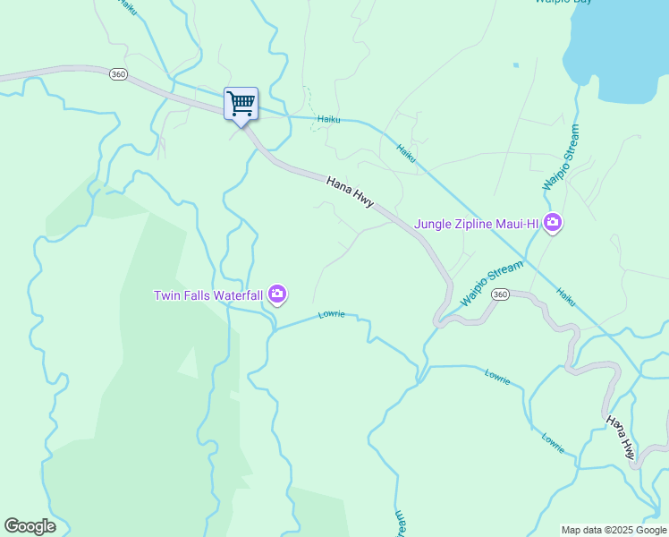 map of restaurants, bars, coffee shops, grocery stores, and more near 51 South Honokala Road in Maui County
