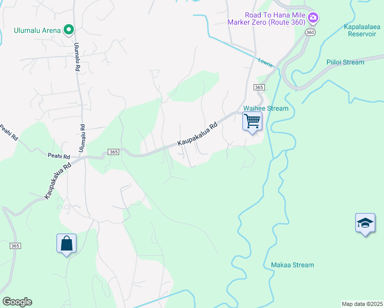 map of restaurants, bars, coffee shops, grocery stores, and more near 563 Kaupakalua Road in Maui County