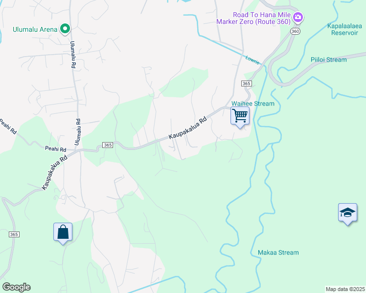 map of restaurants, bars, coffee shops, grocery stores, and more near 563 Kaupakalua Road in Maui County