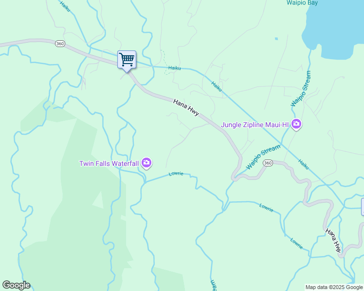 map of restaurants, bars, coffee shops, grocery stores, and more near 51 South Honokala Road in Maui County