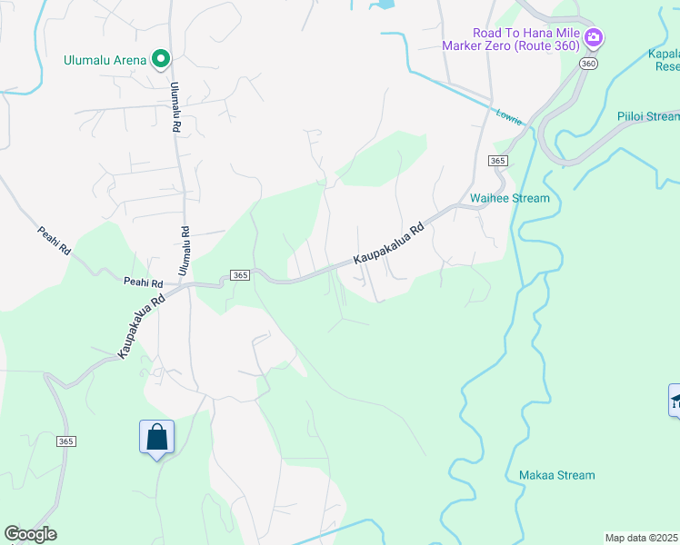 map of restaurants, bars, coffee shops, grocery stores, and more near 605 Kaupakalua Road in Maui County