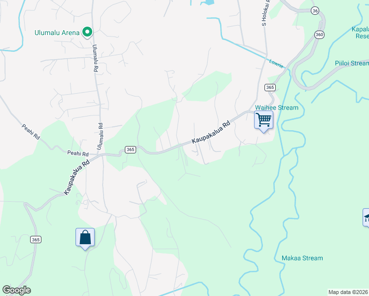 map of restaurants, bars, coffee shops, grocery stores, and more near 120 Kawelo Road in Maui County