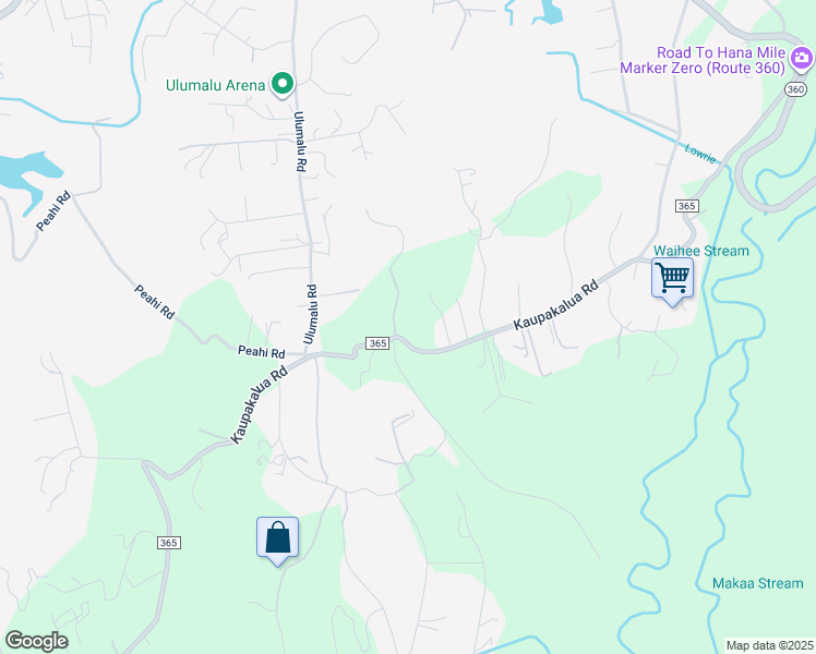 map of restaurants, bars, coffee shops, grocery stores, and more near 908 Hoomalolo Place in Haiku-Pauwela