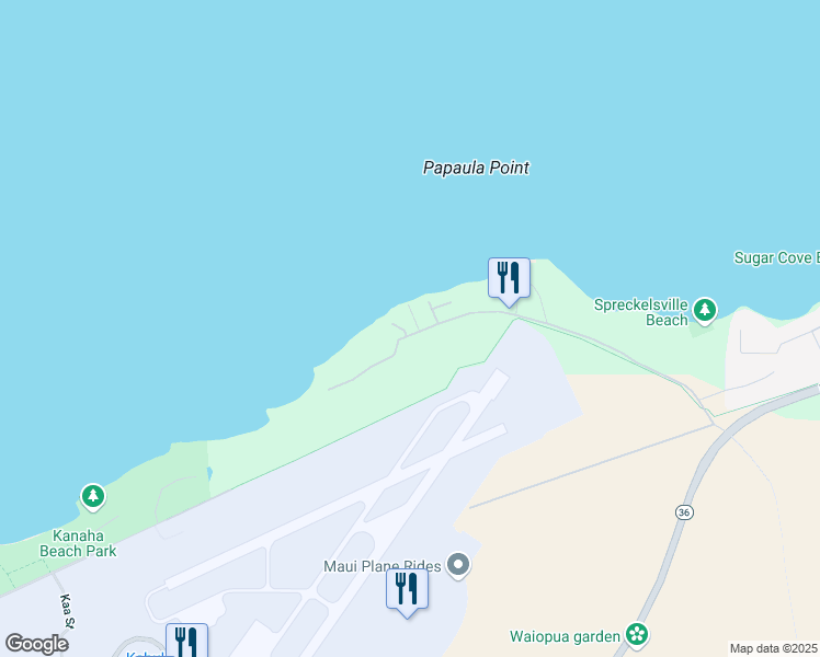 map of restaurants, bars, coffee shops, grocery stores, and more near 590A Stable Road in Paia