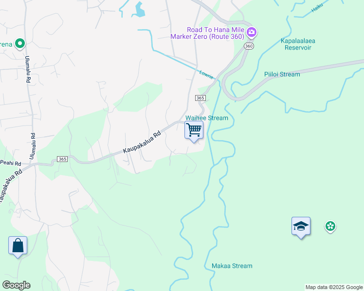 map of restaurants, bars, coffee shops, grocery stores, and more near 99 Nolu Road in Maui County