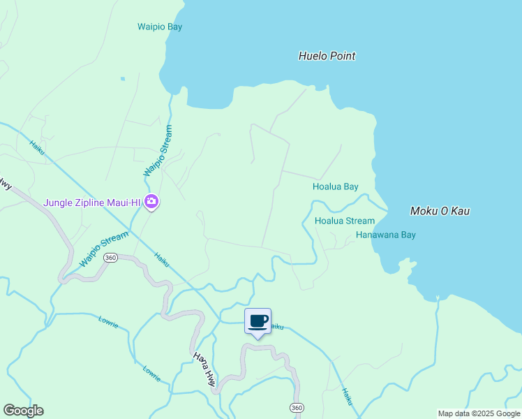 map of restaurants, bars, coffee shops, grocery stores, and more near 65 Door of Faith Road in Maui County