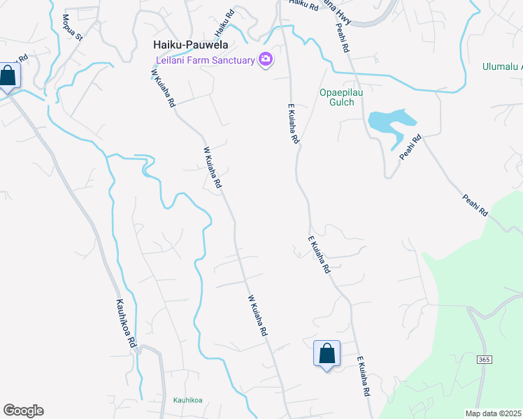 map of restaurants, bars, coffee shops, grocery stores, and more near 1085 West Kuiaha Road in Haiku-Pauwela