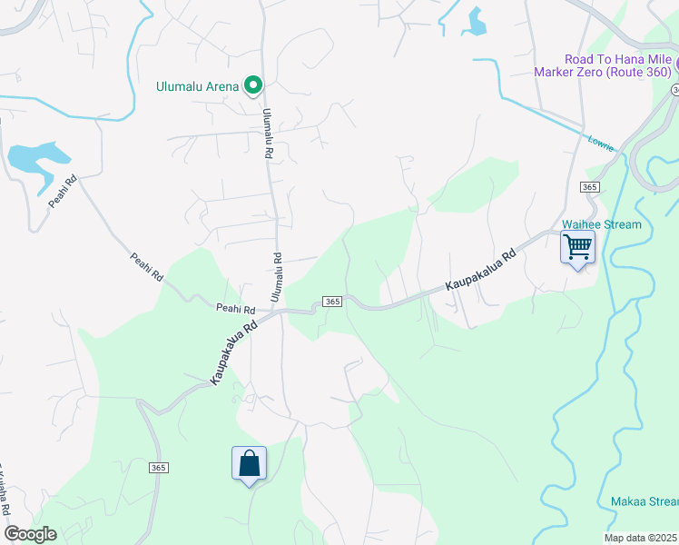 map of restaurants, bars, coffee shops, grocery stores, and more near 902 Hoomalolo Place in Haiku-Pauwela