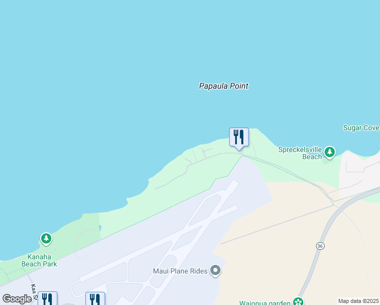 map of restaurants, bars, coffee shops, grocery stores, and more near 590A Stable Road in Paia