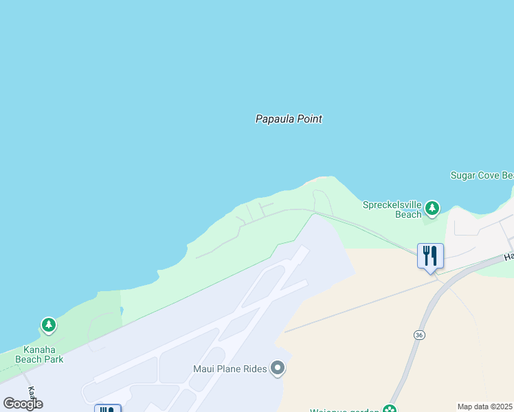 map of restaurants, bars, coffee shops, grocery stores, and more near 584D Stable Road in Paia