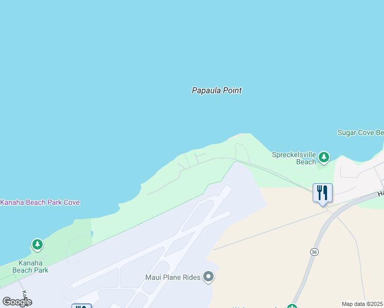 map of restaurants, bars, coffee shops, grocery stores, and more near 590A Stable Road in Paia