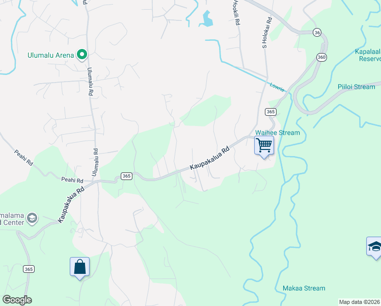 map of restaurants, bars, coffee shops, grocery stores, and more near 575 Kaiapa Place in Haiku-Pauwela
