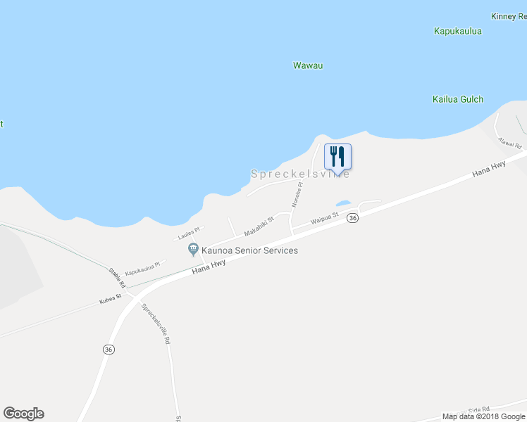 map of restaurants, bars, coffee shops, grocery stores, and more near 161 Makahiki Street in Paia