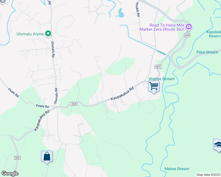 map of restaurants, bars, coffee shops, grocery stores, and more near 550 Kaiapa Place in Haiku-Pauwela
