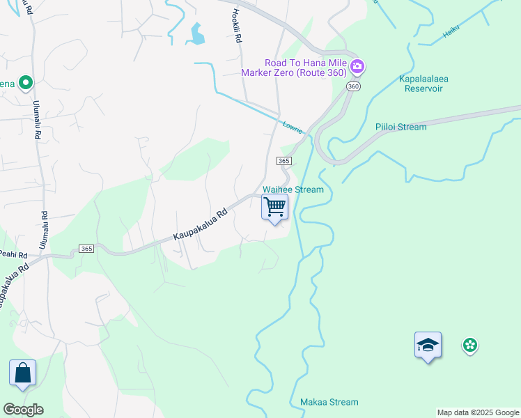 map of restaurants, bars, coffee shops, grocery stores, and more near 20 Waonahele Place in Maui County