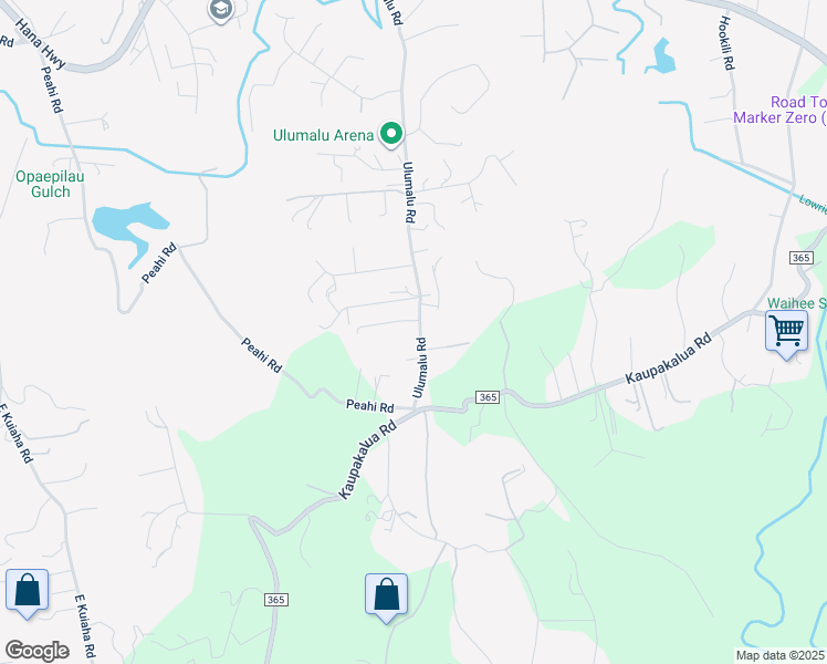 map of restaurants, bars, coffee shops, grocery stores, and more near 500 Ulumalu Road in Maui County