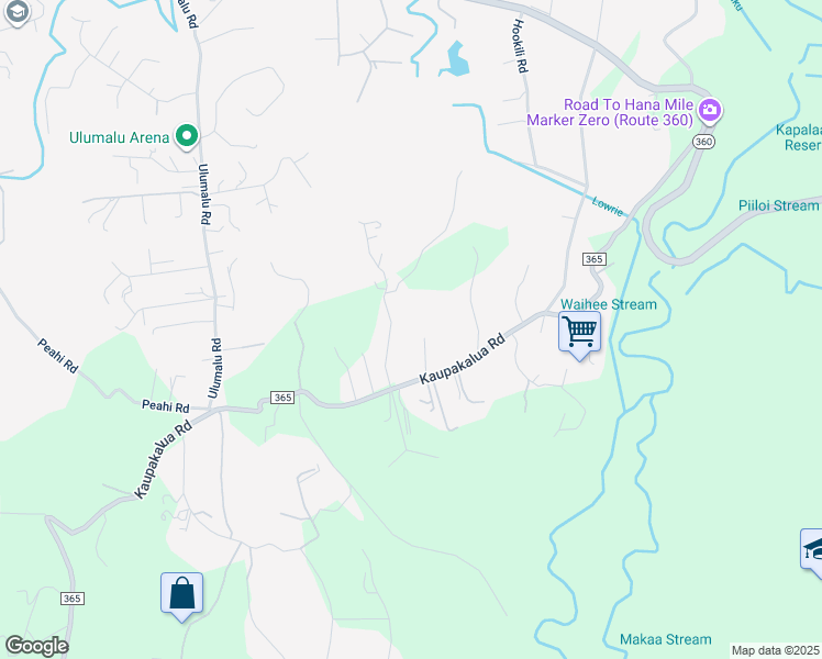 map of restaurants, bars, coffee shops, grocery stores, and more near 540 Kaiapa Place in Haiku-Pauwela