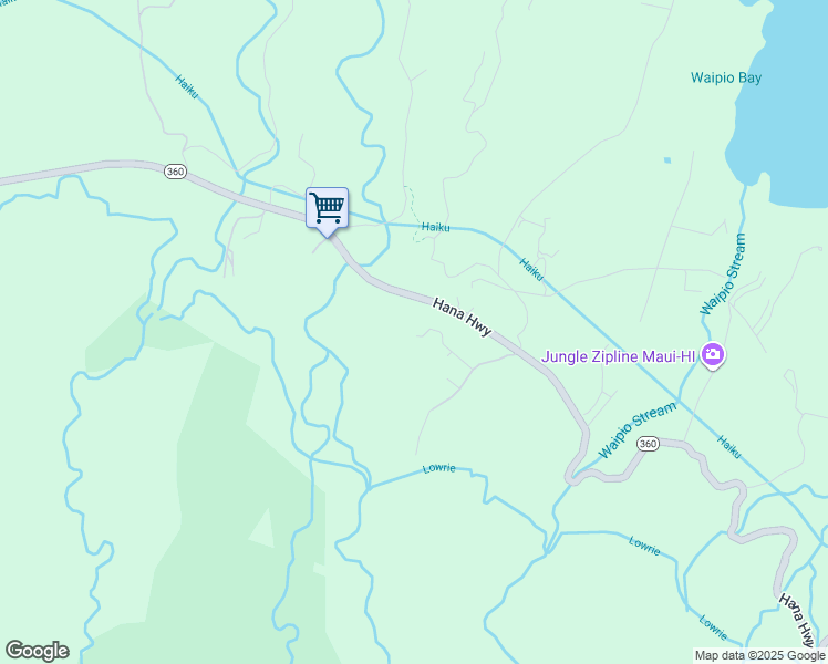 map of restaurants, bars, coffee shops, grocery stores, and more near 28 South Honokala Road in Maui County