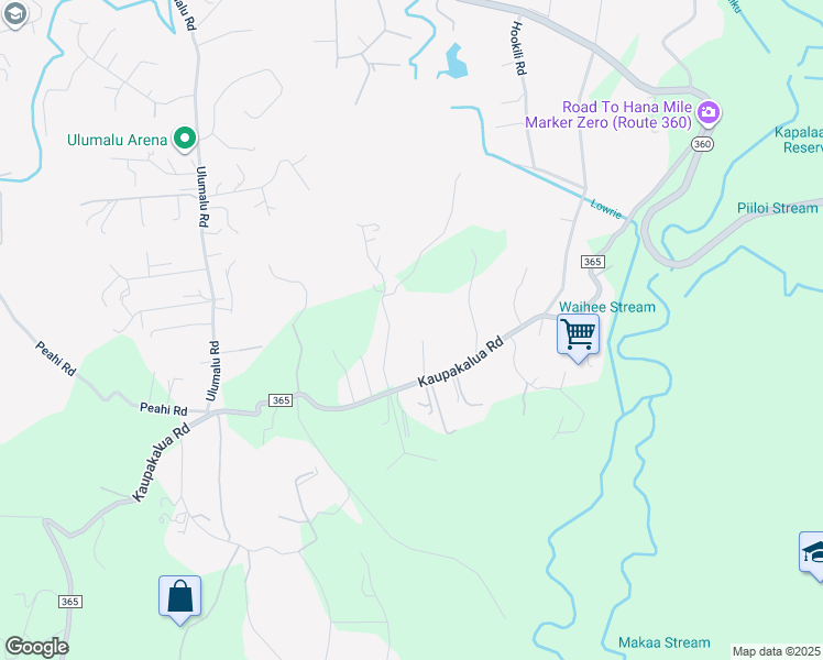 map of restaurants, bars, coffee shops, grocery stores, and more near 540 Kaiapa Place in Haiku-Pauwela