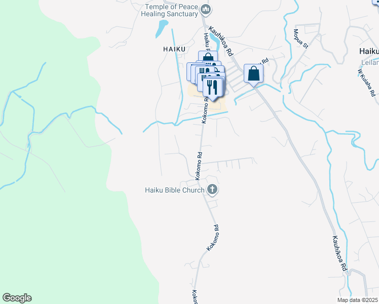 map of restaurants, bars, coffee shops, grocery stores, and more near 200 Hekuawa Street in Haiku-Pauwela