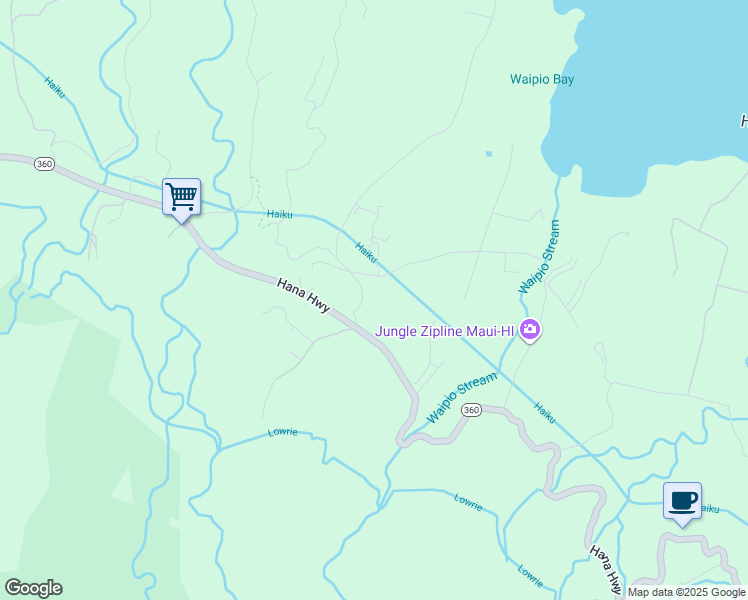 map of restaurants, bars, coffee shops, grocery stores, and more near 591 Ulalena Loop in Maui County