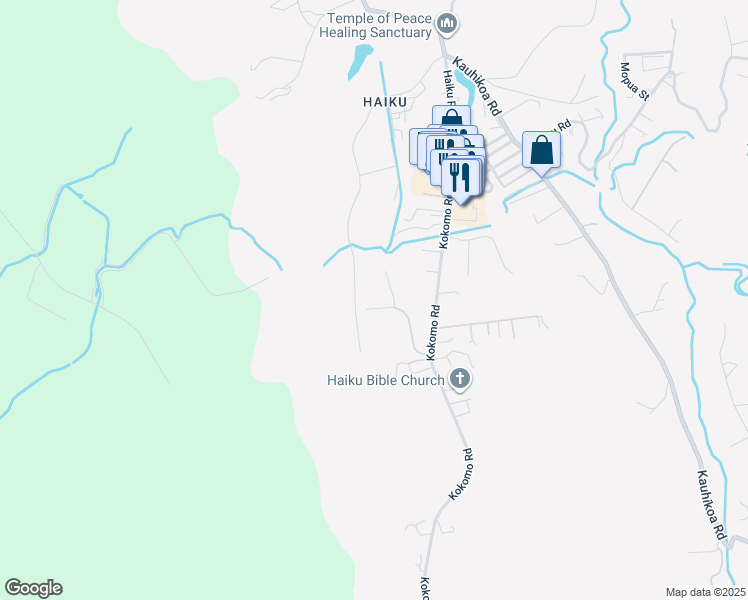 map of restaurants, bars, coffee shops, grocery stores, and more near 310 Hekuawa Street in Haiku-Pauwela