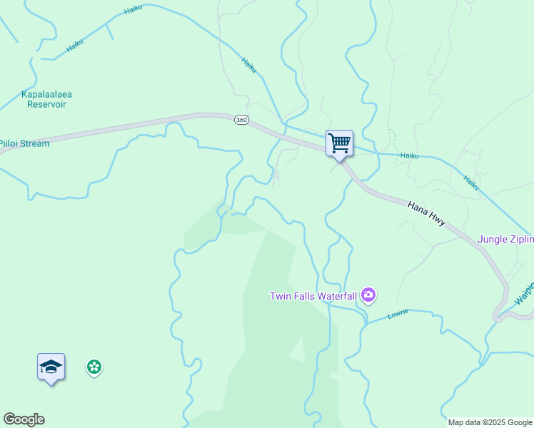 map of restaurants, bars, coffee shops, grocery stores, and more near 6170 Hana Highway in Maui County