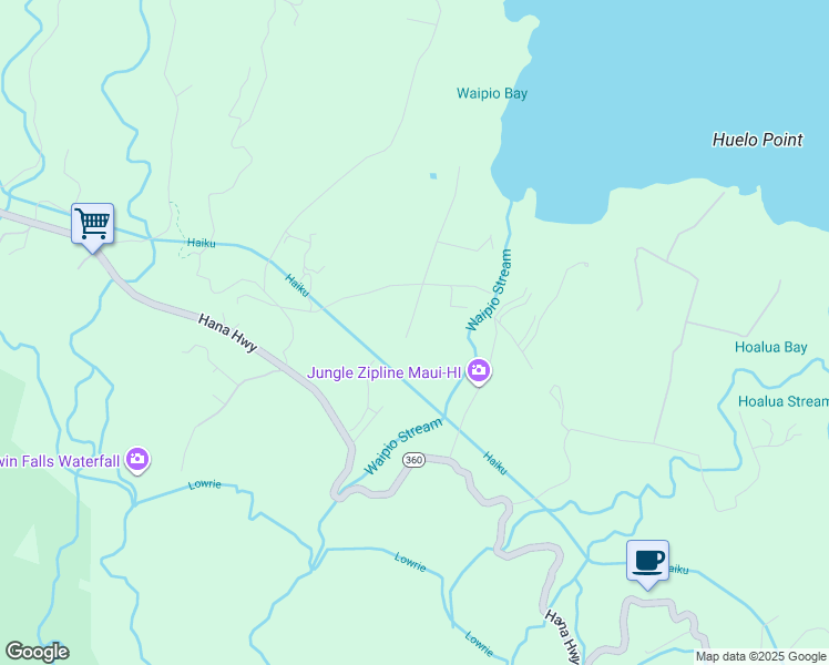 map of restaurants, bars, coffee shops, grocery stores, and more near 180 Mokupapa Road in Maui County