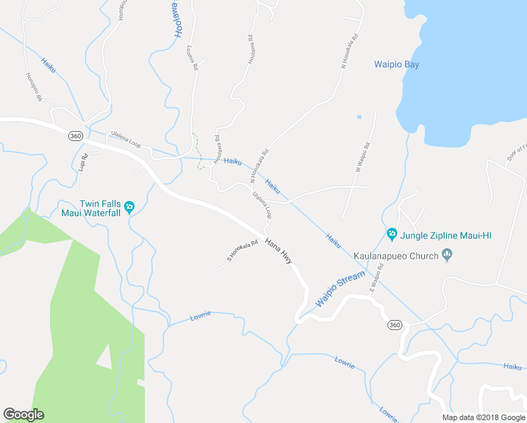 map of restaurants, bars, coffee shops, grocery stores, and more near 44 North Honokala Road in Maui County